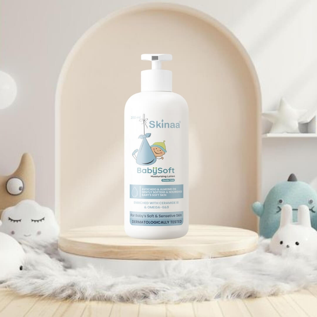 Skinaa BabySoft Gentle Cleanser for babies – 200ml mild body and hair wash, enriched with almond oil, glycerin, and shea butter for soft and smooth baby skin, dermatologically tested